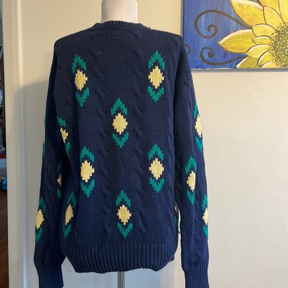 Tommy Hilifiger-vintage V neck perfect condition sweater-cotton/linen - Picture 3 of 5